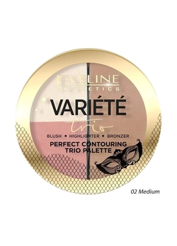 Палетка для контурирования лица Eveline Variete 02 Medium 13.5 г (5901761969382) Палетка для контурирования лица Eveline Variete 02 Medium 13.5 г (5901761969382)