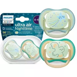 Пустышка Philips Avent Ultra Air Ночная 0-6 мес 2 шт (8720689016667) Пустышка Philips Avent Ultra Air Ночная 0-6 мес 2 шт (8720689016667)