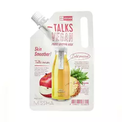 Ночная маска для лица Missha Talks Vegan Pocket Sleeping Pack #Skin Smoother Отшелушивающая 10 г (8809643533805) Ночная маска для лица Missha Talks Vegan Pocket Sleeping Pack #Skin Smoother Отшелушивающая 10 г (8809643533805)