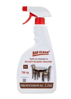 Средство San Clean Prof Line для чистки и полировки мебели 750 г (4820003544082) Средство San Clean Prof Line для чистки и полировки мебели 750 г (4820003544082)