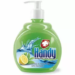 Жидкое мыло Handy Lemon&Green Tea with Glycerin Антибактериальное 500 мл (5900308771730) Жидкое мыло Handy Lemon&Green Tea with Glycerin Антибактериальное 500 мл (5900308771730)