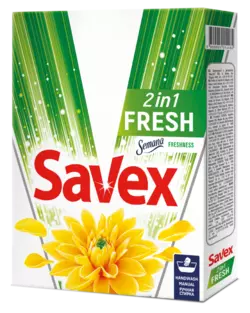 Стиральный порошок Savex ручной 2в1 Fresh 400 г (3800024021695) Стиральный порошок Savex ручной 2в1 Fresh 400 г (3800024021695)
