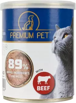 Паштет PREMIUM PET для взрослых кошек с говядиной 360г*8шт (2000005002266) Паштет PREMIUM PET для взрослых кошек с говядиной 360г*8шт (2000005002266)