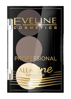 Набор для бровей Eveline All in One Professional №01 Темно-коричневый 28.8 г (5901761957631) Набор для бровей Eveline All in One Professional №01 Темно-коричневый 28.8 г (5901761957631)
