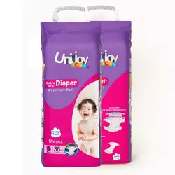 Подгузники UNIJOY Soft 36 шт М 6-9 кг (6998526216187) Подгузники UNIJOY Soft 36 шт М 6-9 кг (6998526216187)