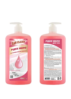Жидкое мыло San Clean Розовое 1000 г (4820003540992) Жидкое мыло San Clean Розовое 1000 г (4820003540992)