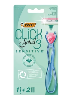 Станок для бритья женский BIC Miss Soleil Click Sensitive с 2 сменными картриджами (3086123644953) Станок для бритья женский BIC Miss Soleil Click Sensitive с 2 сменными картриджами (3086123644953)