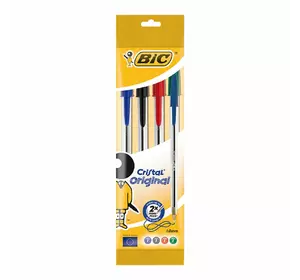 Ручки шариковые BIC Cristal 4шт разноцветные (3086121601033) Ручки шариковые BIC Cristal 4шт разноцветные (3086121601033)