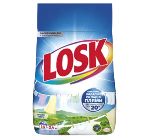 Стиральный порошок Losk Автомат для белых и светлых вещей Горное озеро 16 циклов стирки 2.4 кг (9000101805390) Стиральный порошок Losk Автомат для белых и светлых вещей Горное озеро 16 циклов стирки 2.4 кг (9000101805390)
