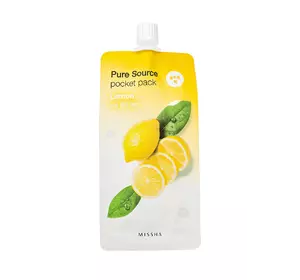 Маска ночная с экстрактом лимона Missha Pure Source Pocket Pack Маска Lemon 10 мл (8806185781879) Маска ночная с экстрактом лимона Missha Pure Source Pocket Pack Маска Lemon 10 мл (8806185781879)