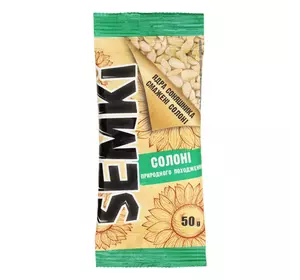Семена подсолнечника Semki жареные соленые 50 г (4820237810205) Семена подсолнечника Semki жареные соленые 50 г (4820237810205)