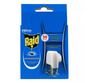 Электрофумигатор от комаров Raid 30 ночей в комплекте с жидкостью (5000204327236) Электрофумигатор от комаров Raid 30 ночей в комплекте с жидкостью (5000204327236)