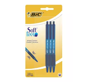 Набор шариковых ручек автоматических BIC Soft Feel Clic Grip Синих 3 шт (70330133723) Набор шариковых ручек автоматических BIC Soft Feel Clic Grip Синих 3 шт (70330133723)