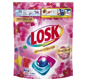 Капсулы для стирки Losk Power Caps Ароматерапия Эфирные масла и аромат Малазийский цветок 22 шт (9000101802467) Капсулы для стирки Losk Power Caps Ароматерапия Эфирные масла и аромат Малазийский цветок 22 шт (9000101802467)