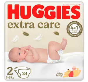 Подгузники Huggies Extra Care 2 (3-6 кг) 24 шт (5029053550275)