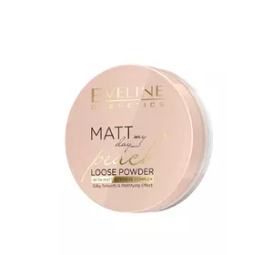 Разглаживающее-матирующая рассыпная пудра Eveline Matt My Day Loose Powder Peach 6 г (5901761980707) Разглаживающее-матирующая рассыпная пудра Eveline Matt My Day Loose Powder Peach 6 г (5901761980707)