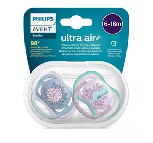 Пустышка Philips Avent Ultra Air 6-18 мес 2 шт (8720689017565) Пустышка Philips Avent Ultra Air 6-18 мес 2 шт (8720689017565)