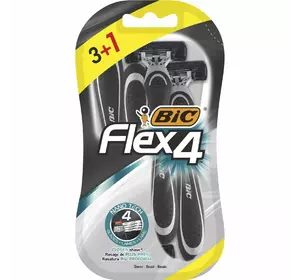 Набор бритв без сменных картриджей BIC Flex 4 3+1 шт (3086123220621) Набор бритв без сменных картриджей BIC Flex 4 3+1 шт (3086123220621)
