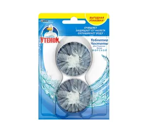 Таблетка чистоты  Duck для сливного бачка Морской 2 х 50 г (5000204004755) Таблетка чистоты  Duck для сливного бачка Морской 2 х 50 г (5000204004755)