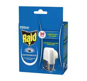 Электрофумигатор от комаров Raid 30 ночей в комплекте с жидкостью (4620000430919) Электрофумигатор от комаров Raid 30 ночей в комплекте с жидкостью (4620000430919)