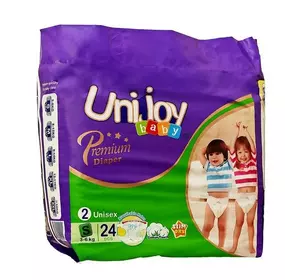 Подгузники UNIJOY Premium 24 шт S 3-6 кг (6973920541011) Подгузники UNIJOY Premium 24 шт S 3-6 кг (6973920541011)