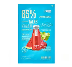 Увлажняющая тканевая маска Missha Talk Vegan Squeeze Hydro Booster 27 г (8809643533720) Увлажняющая тканевая маска Missha Talk Vegan Squeeze Hydro Booster 27 г (8809643533720)