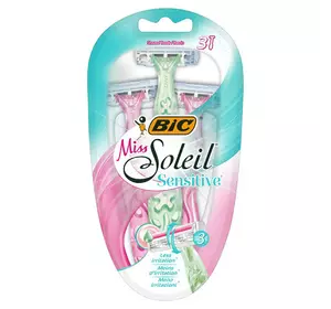 Набор бритв без сменных картриджей BIC Miss Soleil Sensitive 3 шт (3086123519176) Набор бритв без сменных картриджей BIC Miss Soleil Sensitive 3 шт (3086123519176)