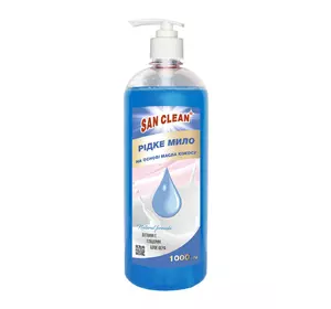 Жидкое мыло San Clean Голубое 1000 г (4820003540978) Жидкое мыло San Clean Голубое 1000 г (4820003540978)