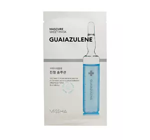 Успокаивающая маска для лица Missha Mascure Calming Solution Sheet Mask Guaiazulene 27 мл (8809581456617) Успокаивающая маска для лица Missha Mascure Calming Solution Sheet Mask Guaiazulene 27 мл (8809581456617)