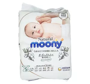 Подгузники детские Moony Natural Размер S 4-8 кг, 58 шт (4903111241149)