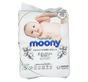Подгузники детские Moony Natural Размер S 4-8 кг, 58 шт (4903111241149) Подгузники детские Moony Natural Размер S 4-8 кг, 58 шт (4903111241149)