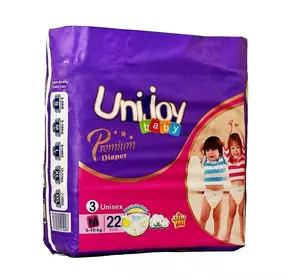 Подгузники UNIJOY Premium 22 шт М 6-9 кг (6973920541028) Подгузники UNIJOY Premium 22 шт М 6-9 кг (6973920541028)