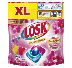 Капсулы для стирки Losk Power Caps Ароматерапия Эфирные масла и аромат Малазийский цветок 36 шт (9000101803020) Капсулы для стирки Losk Power Caps Ароматерапия Эфирные масла и аромат Малазийский цветок 36 шт (9000101803020)