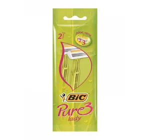 Набор бритв без сменных картриджей BIC Pure 3 Lady 2 шт (3086123221642) Набор бритв без сменных картриджей BIC Pure 3 Lady 2 шт (3086123221642)