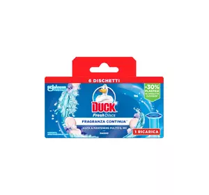 Диски чистоты для унитаза Duck Морская свежесть Сменный дозатор 36 мл (5000204790436) Диски чистоты для унитаза Duck Морская свежесть Сменный дозатор 36 мл (5000204790436)