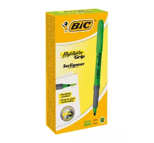 Набор текстовых маркеров BIC Highlighter Grip Зеленых 12 шт (70330312524) Набор текстовых маркеров BIC Highlighter Grip Зеленых 12 шт (70330312524)