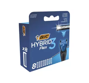 Сменные картриджи для бритья (лезвия) BIC Flex 3 Hybrid мужские (8 шт) (3086123480933) Сменные картриджи для бритья (лезвия) BIC Flex 3 Hybrid мужские (8 шт) (3086123480933)