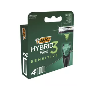 Сменные картриджи для бритья (лезвия) мужские BIC Flex 3 Hybrid Sensitive (4 шт) (3086123644878) Сменные картриджи для бритья (лезвия) мужские BIC Flex 3 Hybrid Sensitive (4 шт) (3086123644878)