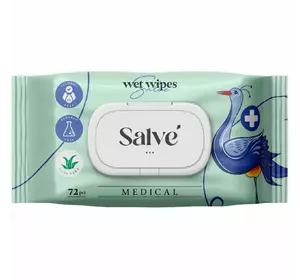 Салфетки влажные Salve медицинские 72 шт (5853954200775) Салфетки влажные Salve медицинские 72 шт (5853954200775)