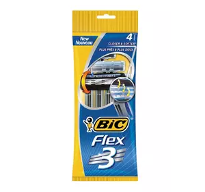 Набор бритв без сменных картриджей  BIC Flex 3 (4 шт) (3086123242524) Набор бритв без сменных картриджей  BIC Flex 3 (4 шт) (3086123242524)