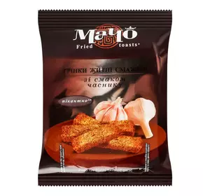 Гренки ржаные Мачо жареные со вкусом Чеснок 65 г (4820237811189) Гренки ржаные Мачо жареные со вкусом Чеснок 65 г (4820237811189)