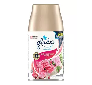 Универсальный сменный баллон к автоматическому освежителю воздуха Glade Пион и сочные ягоды 269 м (6223001346951) Универсальный сменный баллон к автоматическому освежителю воздуха Glade Пион и сочные ягоды 269 м (6223001346951)