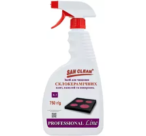 Средство San Clean Prof Line для чистки стеклокерамических плит и поверхностей 750 мл (4820003544679) Средство San Clean Prof Line для чистки стеклокерамических плит и поверхностей 750 мл (4820003544679)