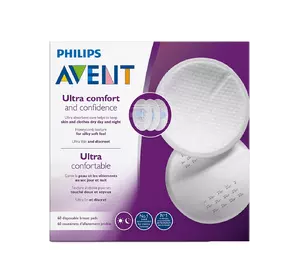 Вкладыши в бюстгальтер AVENT лактационные одноразовые (SCF254/61) 60 шт (8710103980438) Вкладыши в бюстгальтер AVENT лактационные одноразовые (SCF254/61) 60 шт (8710103980438)