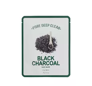 Тканевая маска  Apieu Pore Deep Clear Black Charcoal Mask с черным углем, 25 мл (8806185776219) Тканевая маска  Apieu Pore Deep Clear Black Charcoal Mask с черным углем, 25 мл (8806185776219)