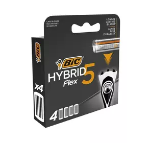 Сменные картриджи для бритья (лезвия) BIC Flex 5 Hybrid мужские (4 шт) (3086123644885) Сменные картриджи для бритья (лезвия) BIC Flex 5 Hybrid мужские (4 шт) (3086123644885)