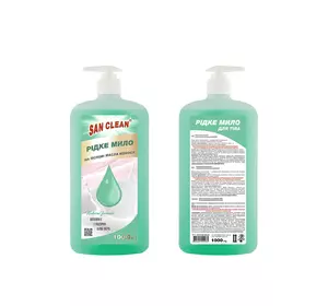 Жидкое мыло San Clean Зеленое 1000 г (4820003540985) Жидкое мыло San Clean Зеленое 1000 г (4820003540985)