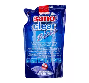 Средство для мытья стекол Sano Clear Blue 750 мл (запасной блок) (7290012117275) Средство для мытья стекол Sano Clear Blue 750 мл (запасной блок) (7290012117275)