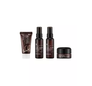 Мини-версии с улиточным муцином Mizon Snail Miniature Set пенка 30 мл, тонер 50 мл, эссенция 50 мл, крем 15 мл (8809743540321) Мини-версии с улиточным муцином Mizon Snail Miniature Set пенка 30 мл, тонер 50 мл, эссенция 50 мл, крем 15 мл (8809743540321)