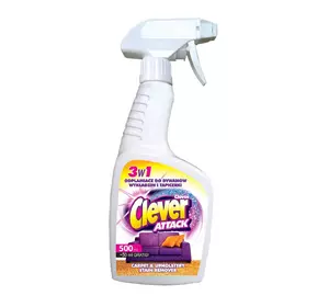 Средство для чистки — шампунь Clever Attack для чистки ковров и обивки 550 мл (распылитель) (5907627418957) Средство для чистки — шампунь Clever Attack для чистки ковров и обивки 550 мл (распылитель) (5907627418957)